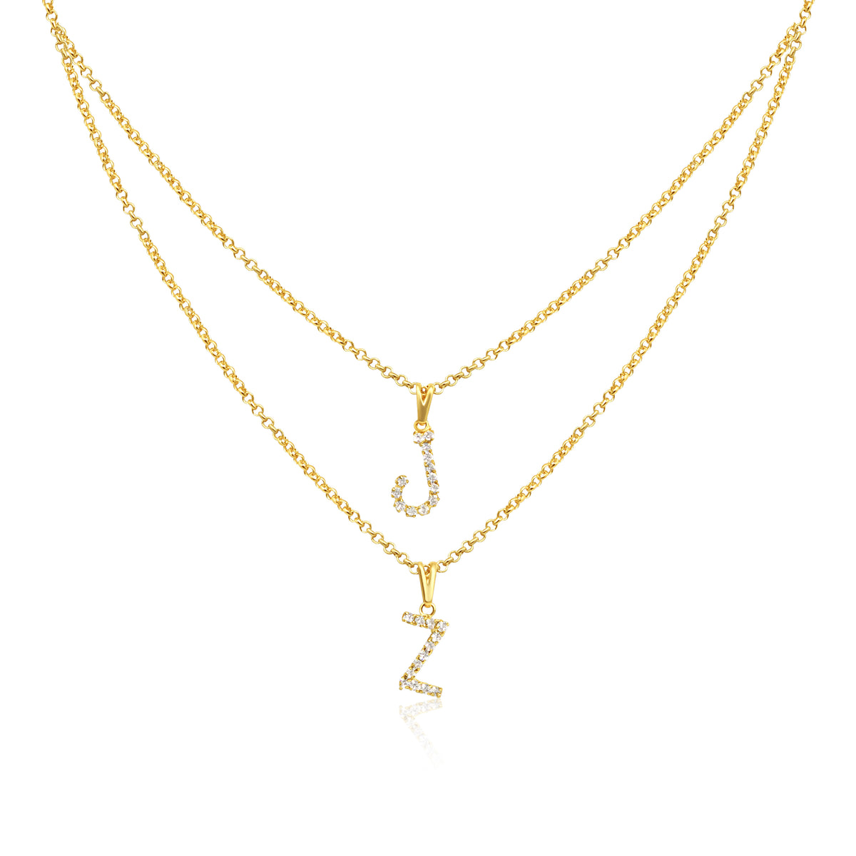 CZ Initial Necklace